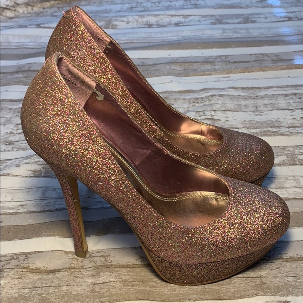 Bakers Pink Confetti Glitter Stilletos